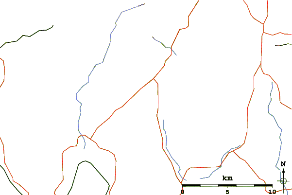 Roads and rivers around The Old Man Of Coniston