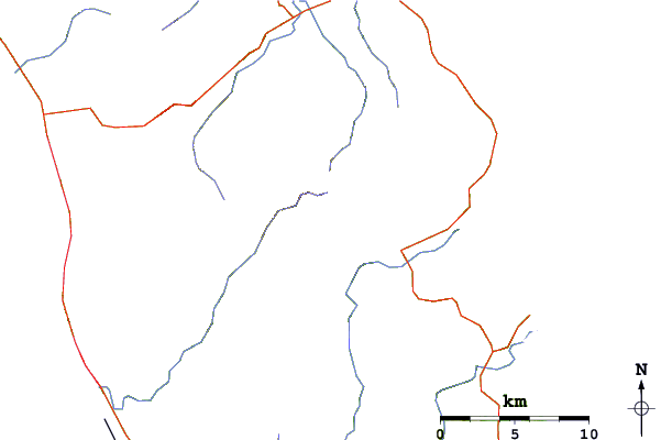 Roads and rivers around The Pinnacles