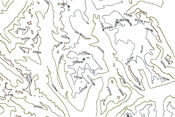 Mountain peaks around The President