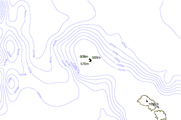 Mountain peaks around The Quill (volcano)