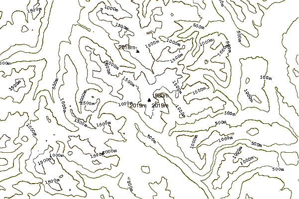 Mountain peaks around The Red Pillar