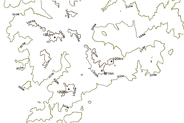 Mountain peaks around The Sleepers (New Hampshire)