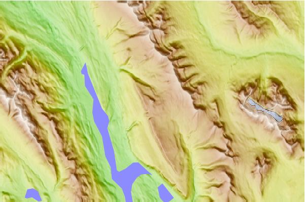 Surf breaks located close to The Thumb (Omineca - Sicintine Range)