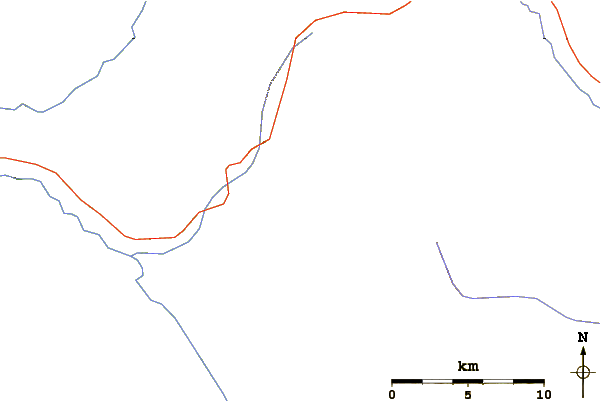 Roads and rivers around The Thunderer (Wyoming)