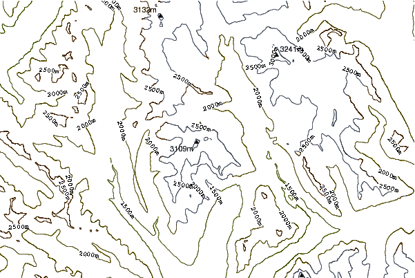 Mountain peaks around The Vice President