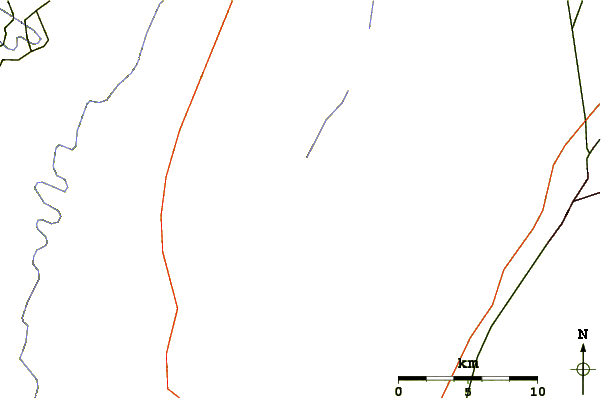 Roads and rivers around Third Hill Mountain