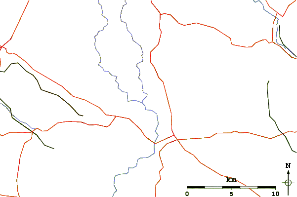 Roads and rivers around Thorpe Cloud