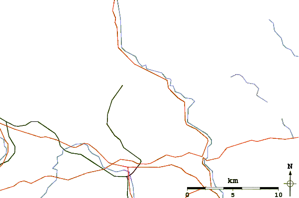 Roads and rivers around Thorpe Fell Top