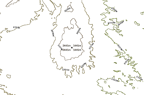 Mountain peaks around Thousand Lake Mountain