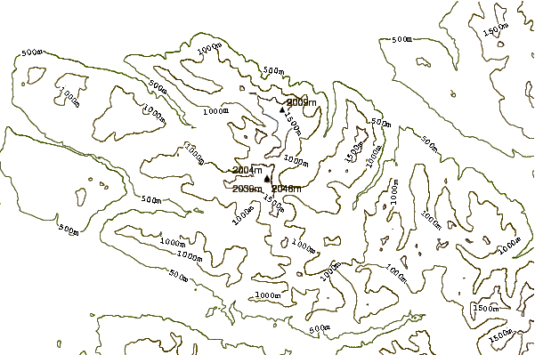 Mountain peaks around Three Fingers