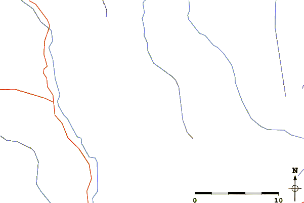 Roads and rivers around Three Lakes Ridge