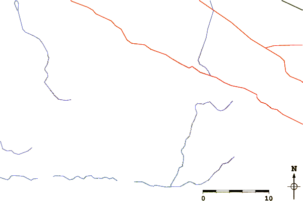 Roads and rivers around Throop Peak