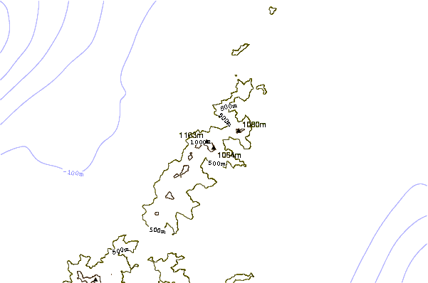 Mountain peaks around Thumb Peak (Palawan)