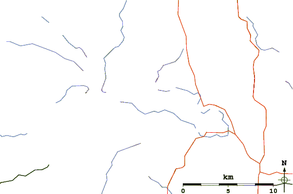 Roads and rivers around Thunacar Knott