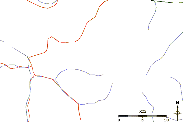 Roads and rivers around Thurwieserspitze