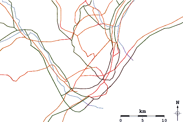 Roads and rivers around Tibidabo