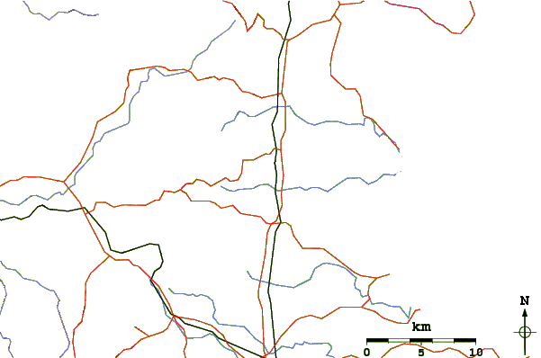 Roads and rivers around Tibrogargan