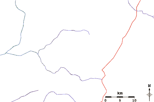 Roads and rivers around Ticsani