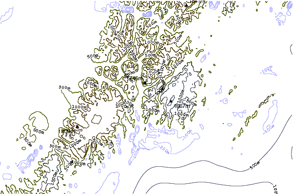 Mountain peaks around Tiehacker Mountain