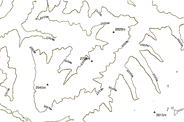 Mountain peaks around Tiejer Flue