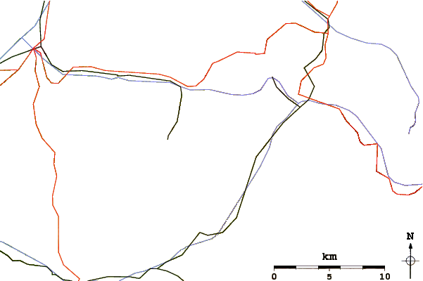 Roads and rivers around Tiejer Flue