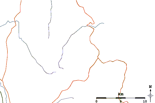 Roads and rivers around Tievebulliagh