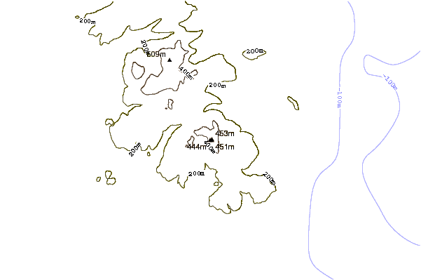 Mountain peaks around Tighvein