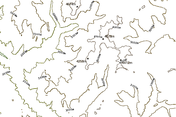 Mountain peaks around Tinguiririca (volcano)