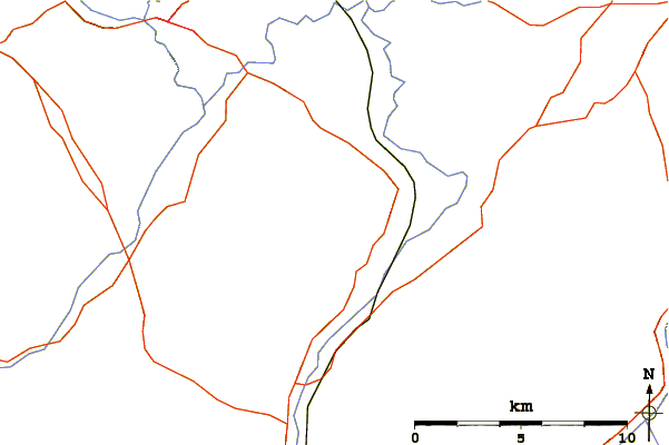 Roads and rivers around Tinto