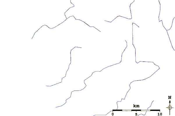 Roads and rivers around Tip Top Mountain