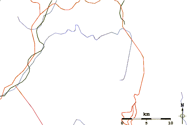 Roads and rivers around Tita Neire