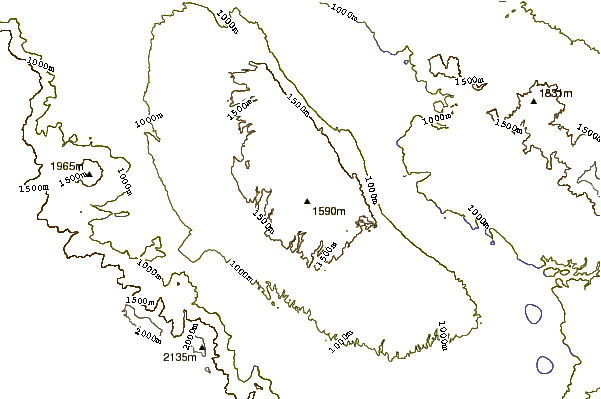 Mountain peaks around Toba