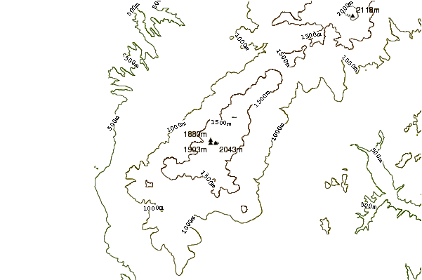 Mountain peaks around Tokachi