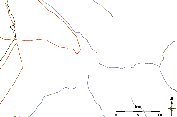 Roads and rivers around Tokachi