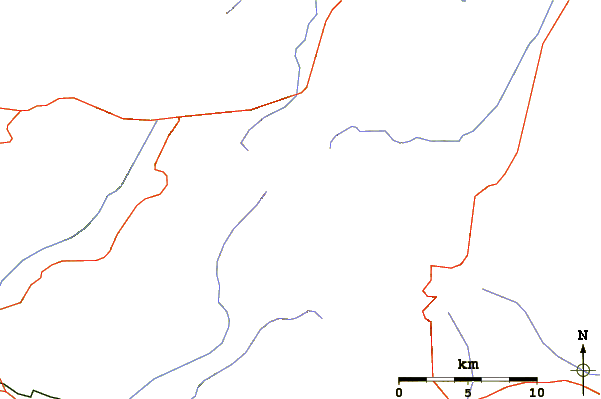 Roads and rivers around Tolguaca