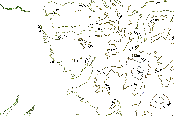 Mountain peaks around Tolhuaca