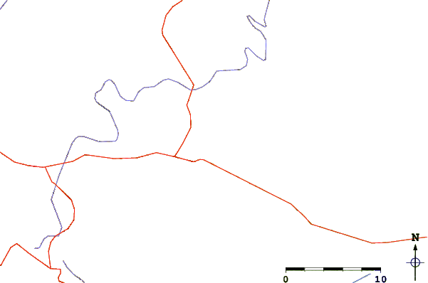 Roads and rivers around Tomkins Knob