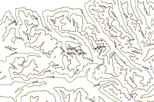 Mountain peaks around Tomyhoi Peak