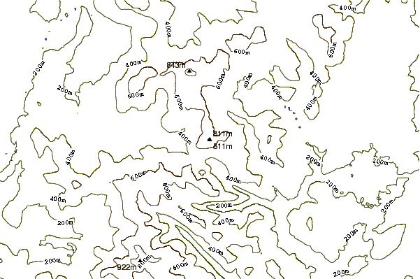 Mountain peaks around Tonelagee