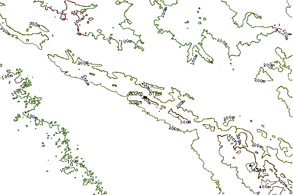 Mountain peaks around Tönsberg