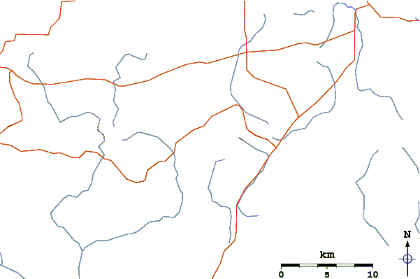 Roads and rivers around Toolbrunup