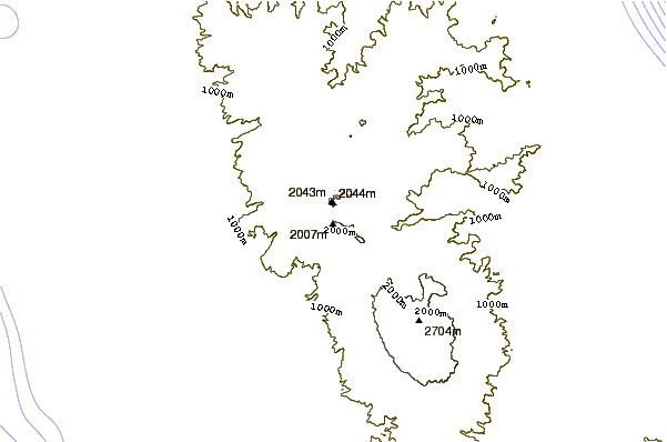 Mountain peaks around Tore