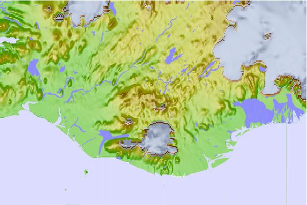 Surf breaks located close to Torfajokull