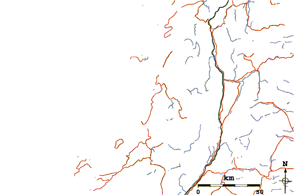 Roads and rivers around Torghatten