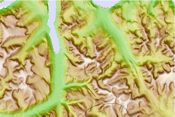 Surf breaks located close to Torngarsoak Mountain