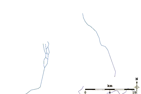 Roads and rivers around Torngarsoak Mountain