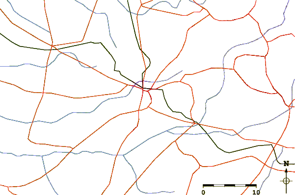 Roads and rivers around Tororo Rock