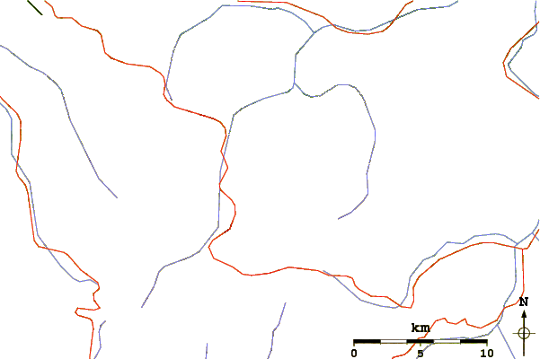 Roads and rivers around Torre de Cerredo