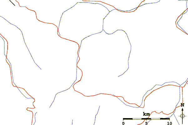 Roads and rivers around Torrecerredo