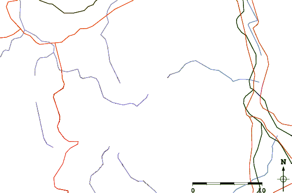 Roads and rivers around Tossal dels Tres Reis